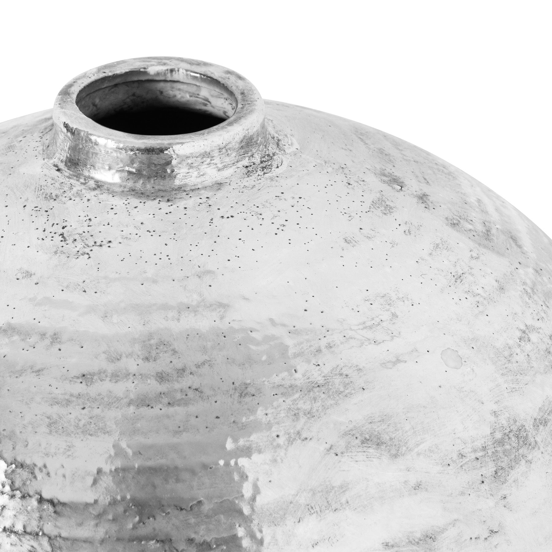 Stunning Large Hammered Silver Astral Vase Design - Darlington's Décor