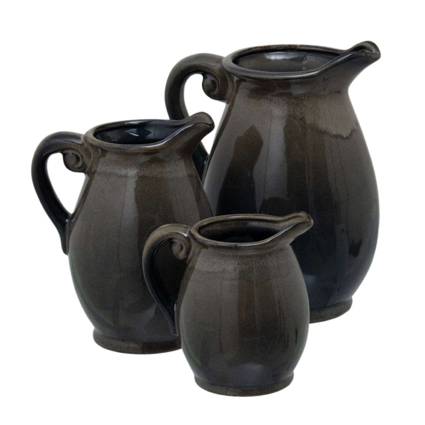 Stunning Olive Olpe Vase with Unique Ombre Glaze - Darlington's Décor