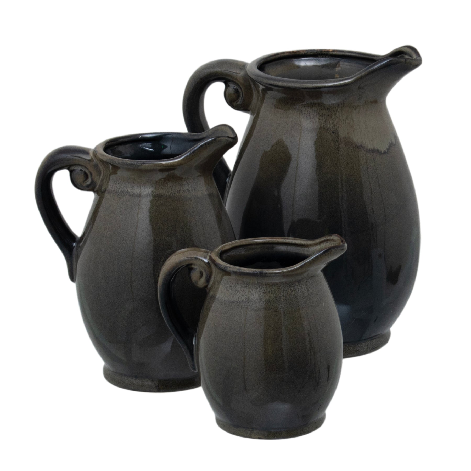 Stunning Olive Olpe Vase with Unique Ombre Glaze - Darlington's Décor