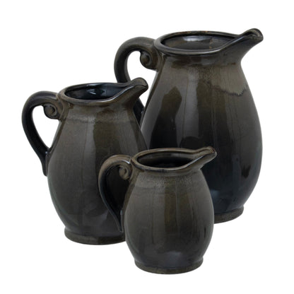 Stunning Olive Olpe Vase with Unique Ombre Glaze - Darlington's Décor