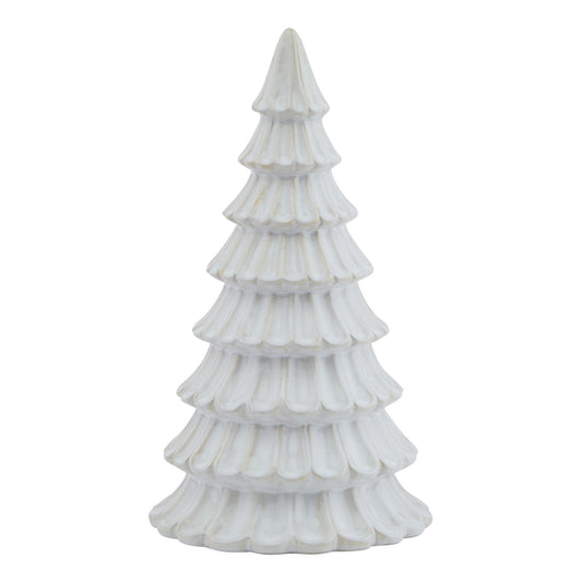 Stunning White Ceramic Fir Tree for Modern Decor - Darlington's Décor