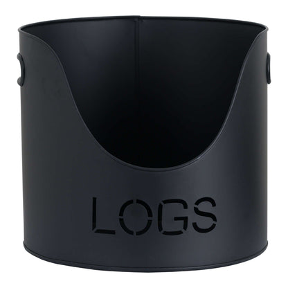 Stylish Black Finish Logs And Kindling Buckets Set - Darlington's Décor