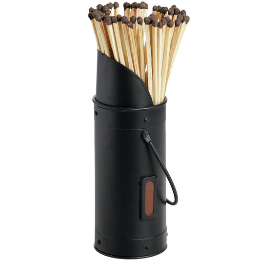 Stylish Black Matchstick Holder with 60 Matches - Darlington's Décor