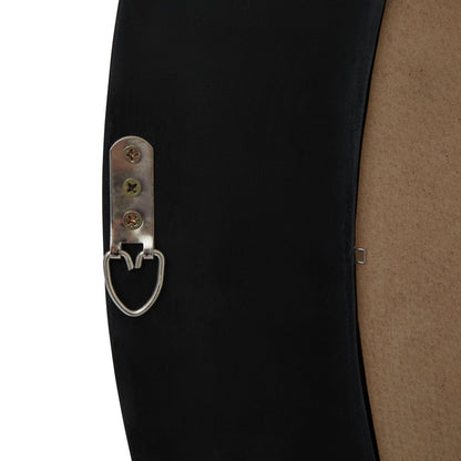 Stylish Black Wood Round Framed Mirror for Modern Spaces - Darlington's Décor