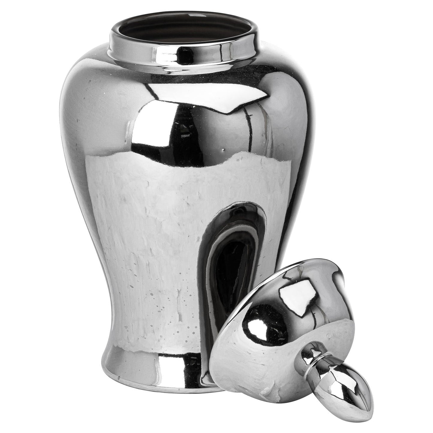 Stylish Chrome Large Ginger Jar for Elegant Decor - Darlington's Décor
