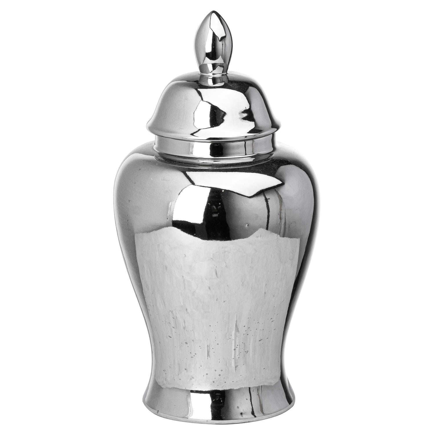 Stylish Chrome Large Ginger Jar for Elegant Decor - Darlington's Décor