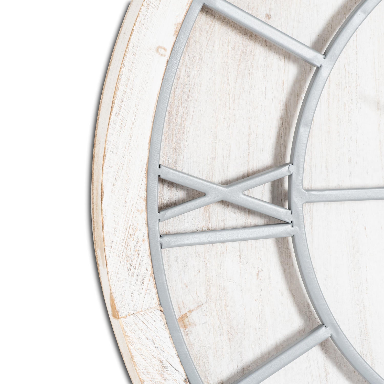 Stylish Williston White Wall Clock with Roman Numerals - Darlington's Décor