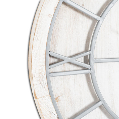Stylish Williston White Wall Clock with Roman Numerals - Darlington's Décor