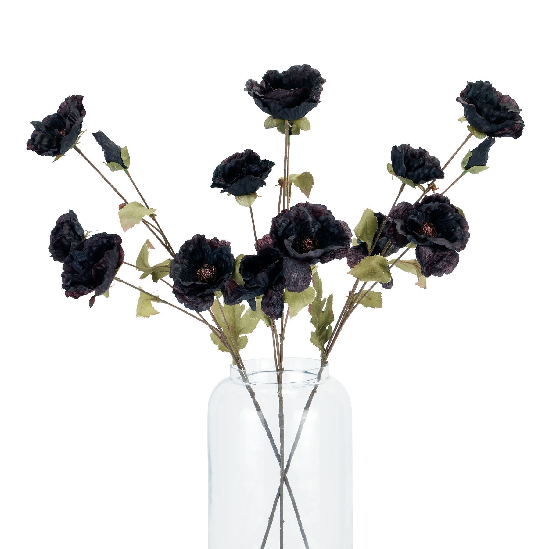 Tall Black Poppy Stem for Bold Floral Arrangements - Darlington's Décor