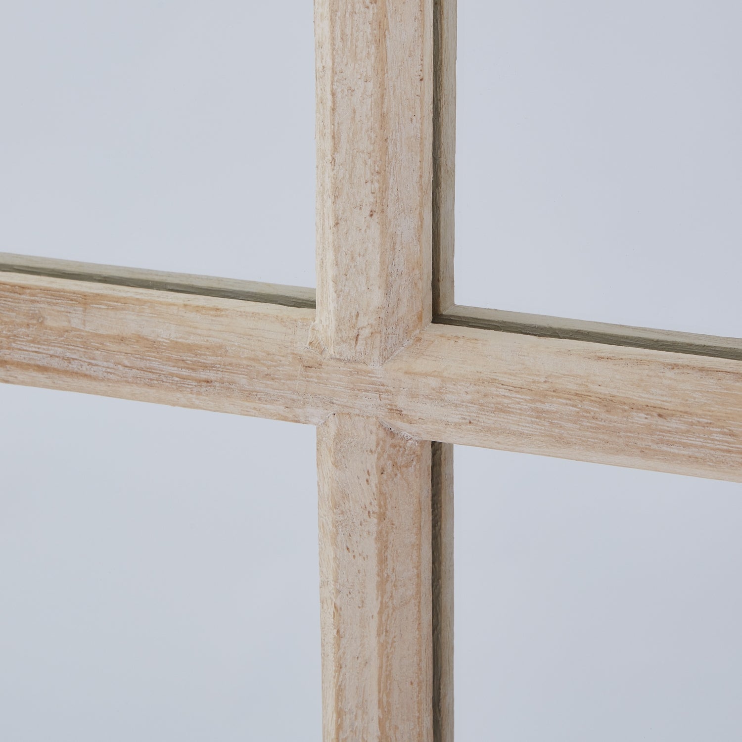 Tall Washed Wood Window Mirror for Timeless Elegance - Darlington's Décor