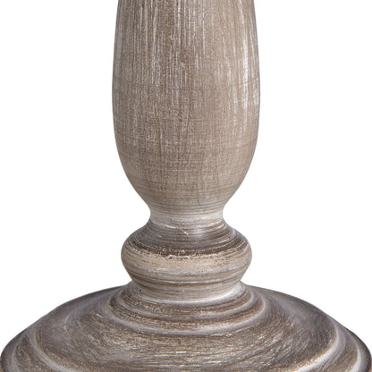 Teos Table Lamp - Rustic Charm with Elegant Linen Shade - Darlington's Décor
