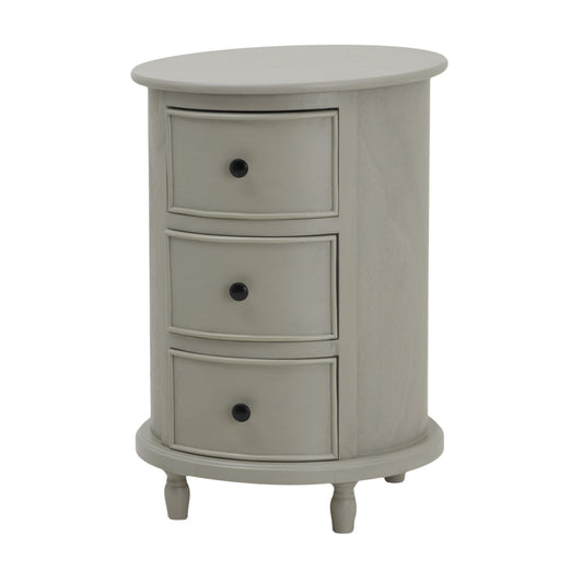 Chic The Camden Collection 3 Drawer Round Side Table - Stylish Storage - Darlington's Décor