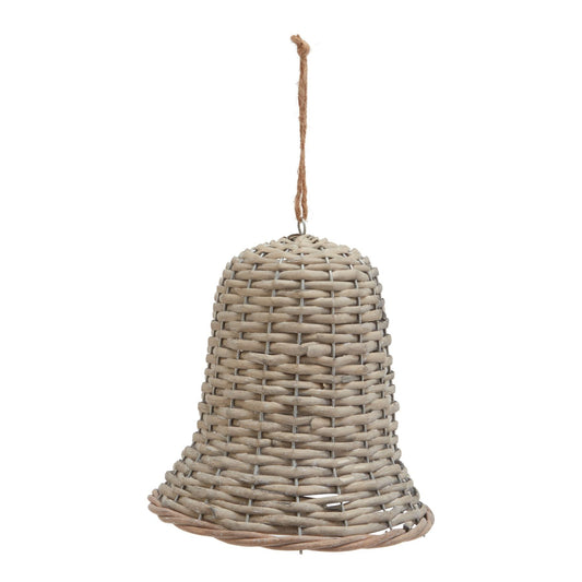 The Noel Collection Extra Large Wicker Bell Decoration Charm - Darlington's Décor
