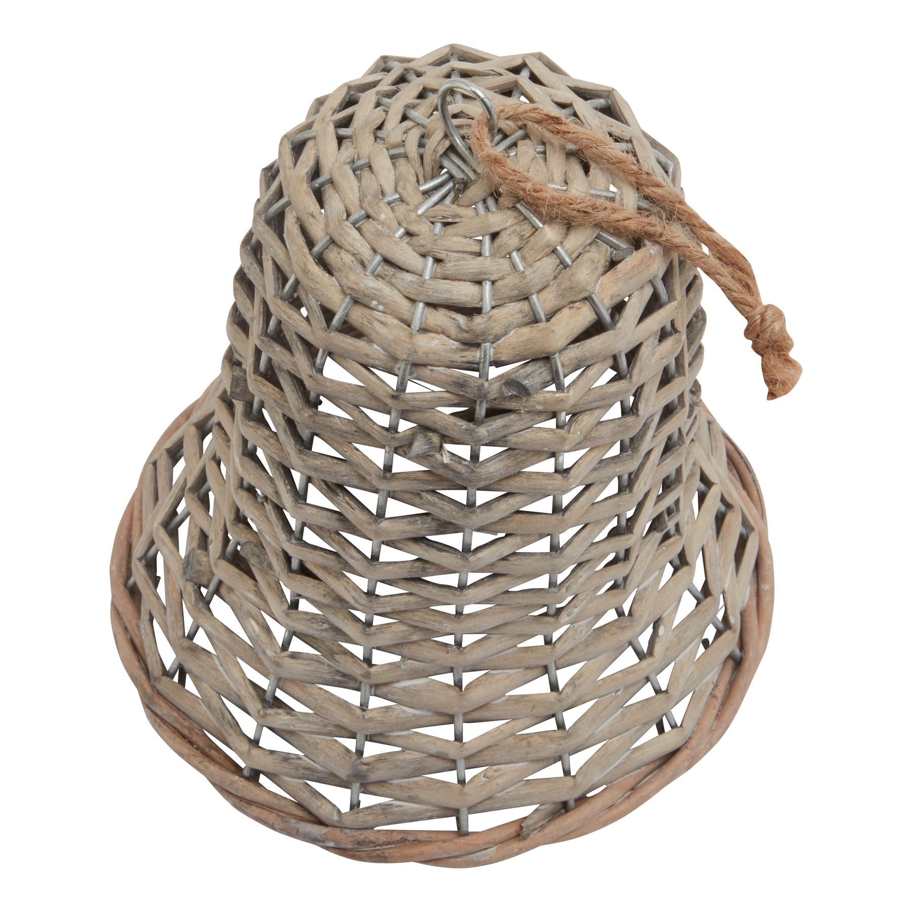 The Noel Collection Large Wicker Bell Decoration Charm - Darlington's Décor