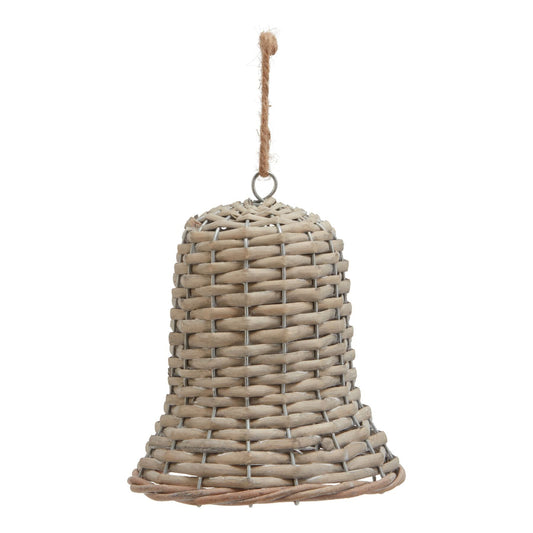 The Noel Collection Large Wicker Bell Decoration Charm - Darlington's Décor