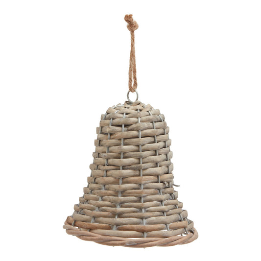 The Noel Collection Medium Wicker Bell Decoration Charm - Darlington's Décor