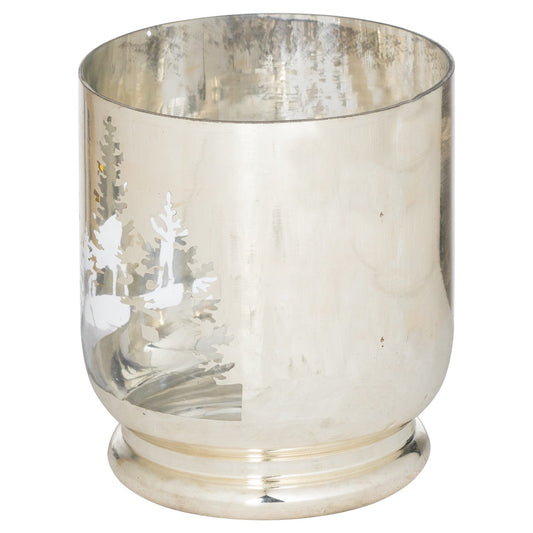 The Noel Collection Silver Forest Medium Candle Holder Elegance - Darlington's Décor