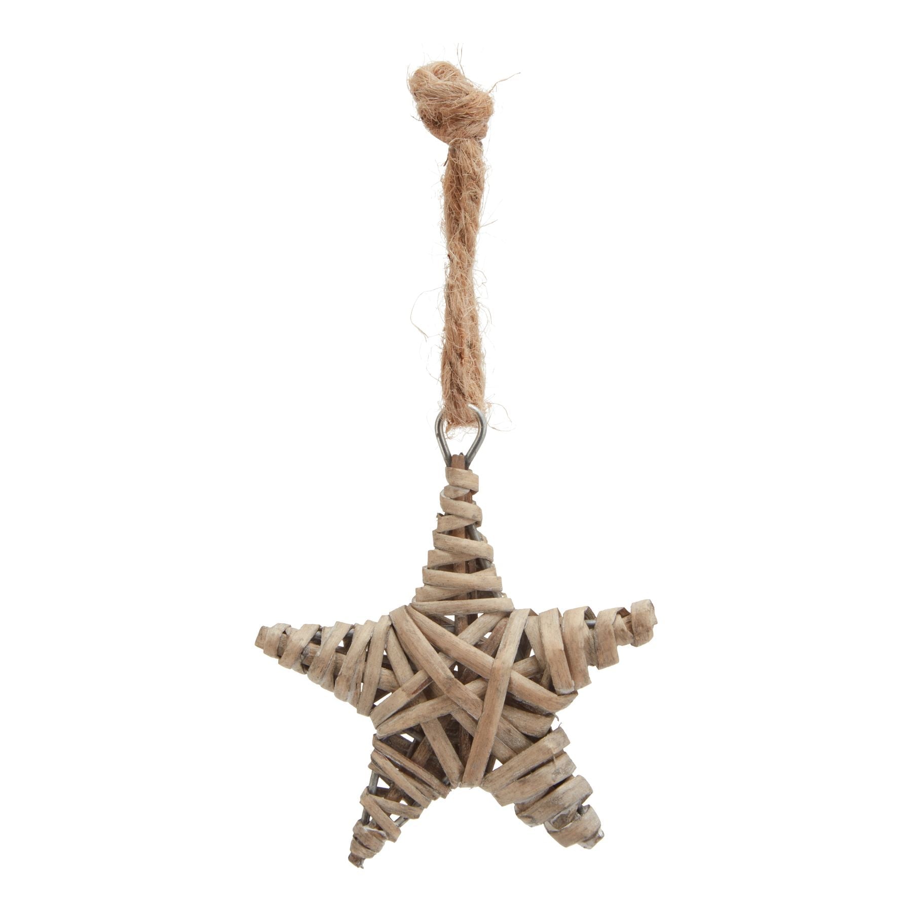 The Noel Collection Small Wicker Star Decoration Charm - Darlington's Décor