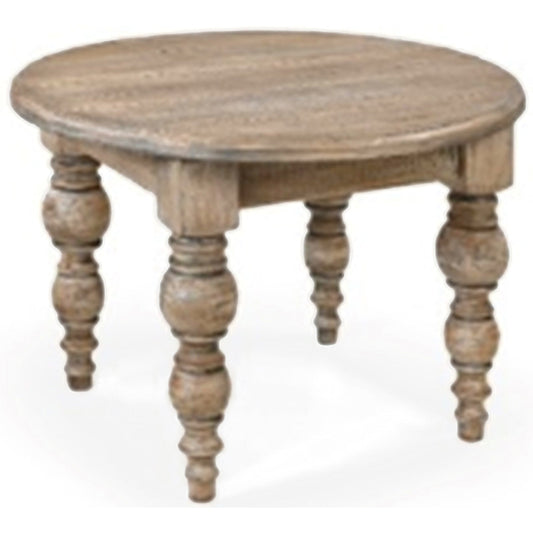 Elegant The Rutland Collection Round Coffee Table with Artful Base - Darlington's Décor
