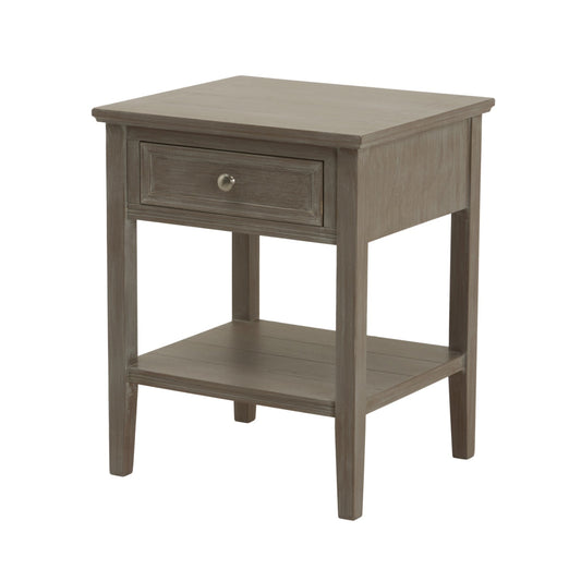 Elegant The Serene Collection One Drawer Side Table - Timeless Storage Solution - Darlington's Décor