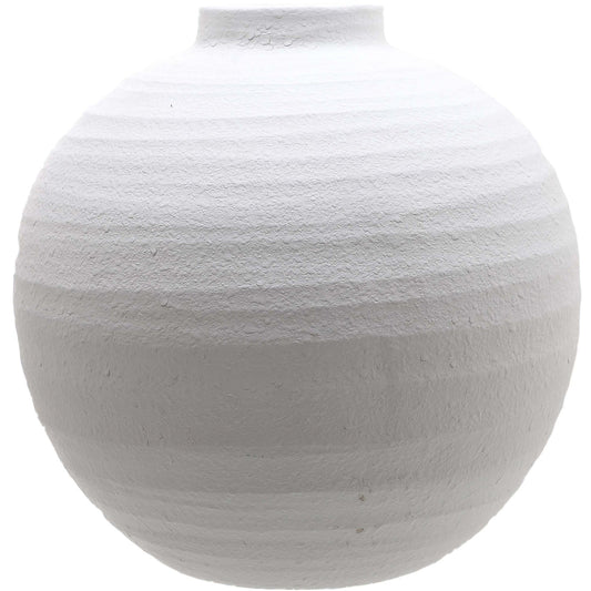 Tiber Large Matt White Ceramic Vase for Elegant Decor - Darlington's Décor