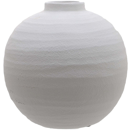 Tiber Matt White Ceramic Vase for Elegant Floral Displays - Darlington's Décor