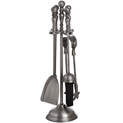 Traditional Companion Set In Antique Pewter Elegance - Darlington's Décor