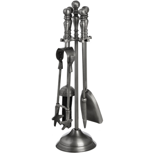 Traditional Companion Set In Antique Pewter Elegance - Darlington's Décor