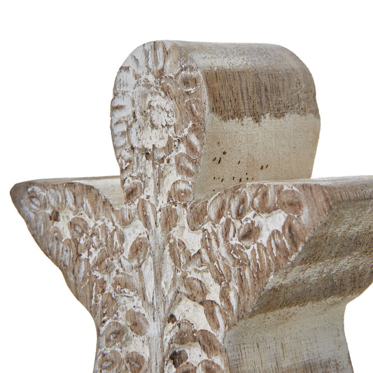 White Wash Collection Patterned Angel Decoration for Home - Darlington's Décor