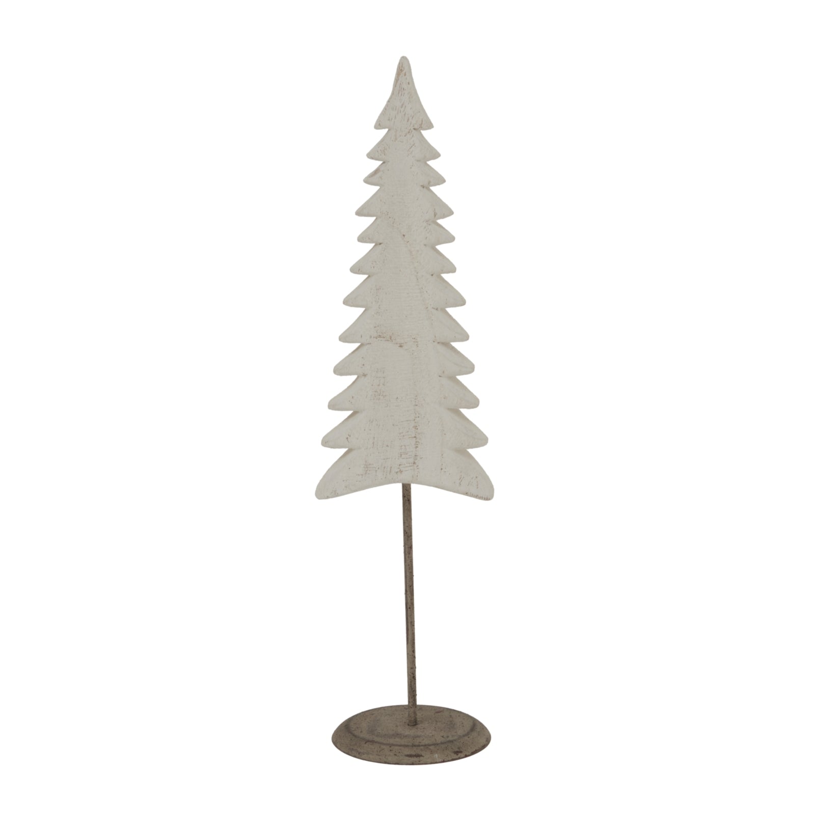 Whitewashed Tall Tree On Stand for Serene Interiors - Darlington's Décor