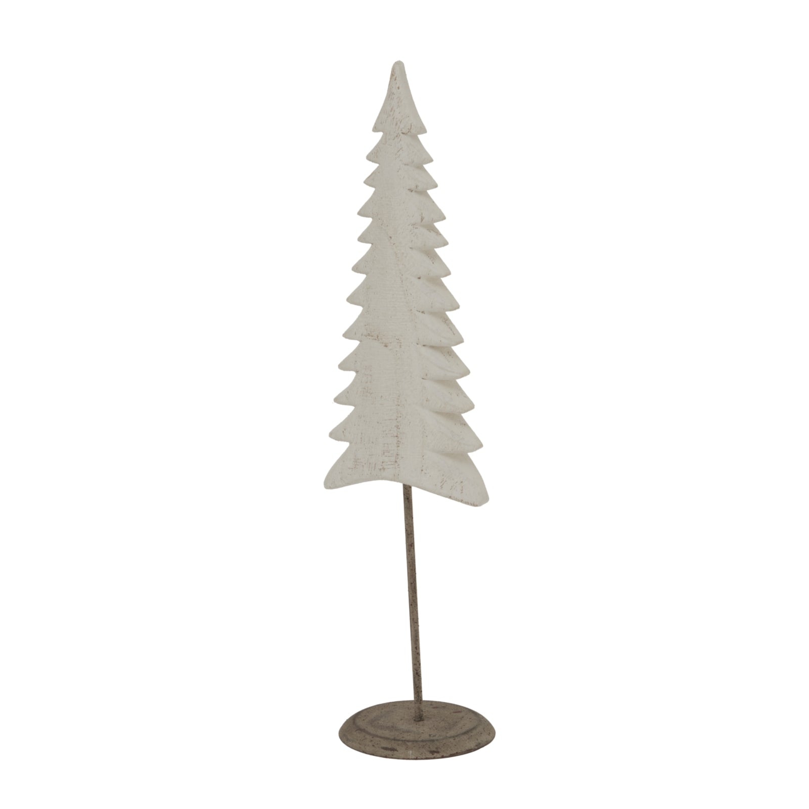 Whitewashed Tall Tree On Stand for Serene Interiors - Darlington's Décor