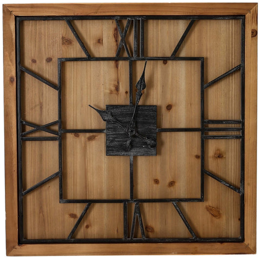 Williston Square Large Wooden Wall Clock for Stylish Spaces - Darlington's Décor